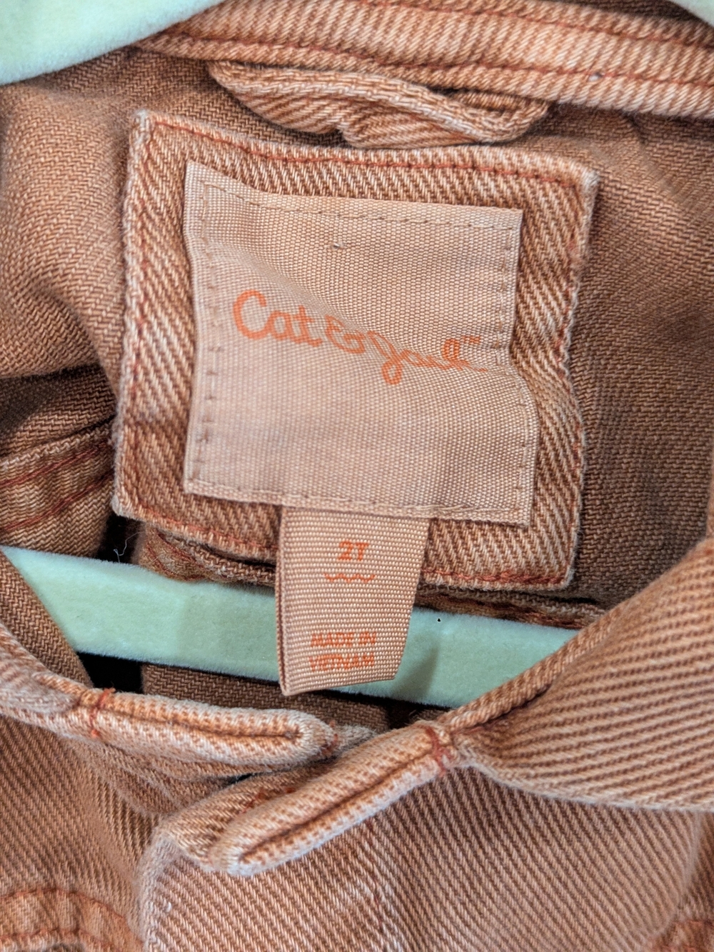Cat & Jack Rust Brown Hooded Button-Front Jacket - Picture 3 of 3